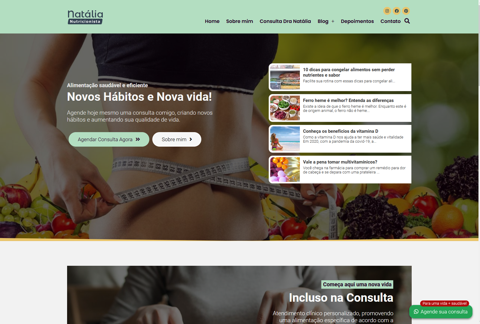 Landing Page Nutrição